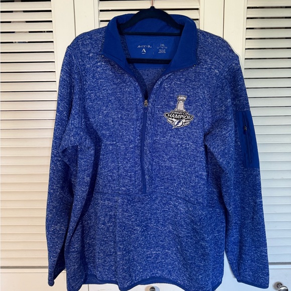 Champion Other - Antigua Official NHL Men's Tampa Bay Lightning Quarter-Zip Sweatshirt